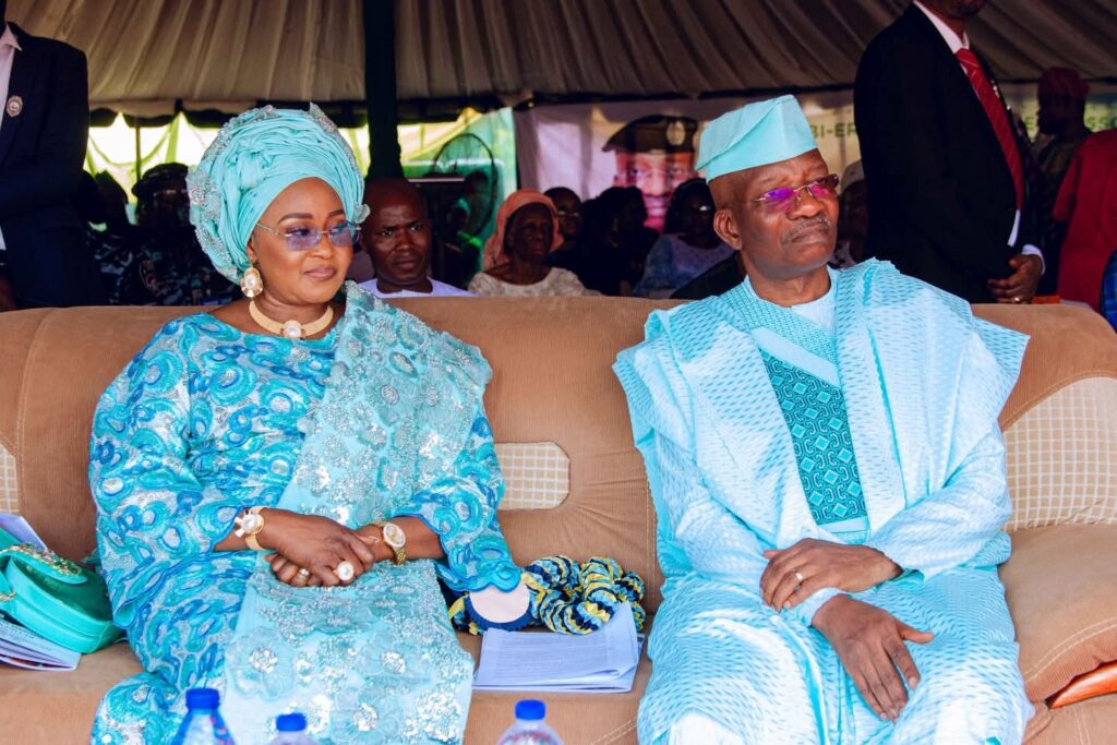Rtd. IGP Kayode Adeolu Egbetokun and his wife, Mrs. Elizabeth Egbetokun at his Welcome Home Celebration in Erinja, Ogun State on Saturday, 18th April, 2026